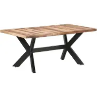 Syfax Table de salle à manger 180x90x75 cm Bois avec finition miel