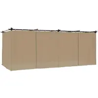 vidaXL Pavillon avec rideaux Taupe 6x3 m acier