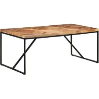 Syfax Table à dîner 180x90x76 cm Bois massif d'acacia et de manguier