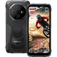 Blackview FORT 1, téléphone portable outdoor sans contrat, 12+128 Go, batterie 10000 mAh, écran 6,56 pouces, Android 15, NFC, 390g, double SIM, lecteur d'empreintes digitales, IP69K, écran 90Hz