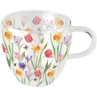 Ambiente Tasse À Thé En Verre Double Paroi Fleurs Du Printemps
