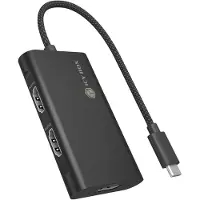 Icy Box Adapter IcyBox USB Type-C 3x HDMI-Videoausgänge