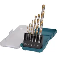 Makita Jeu de forets à métaux HSS-G, 6 pièces : 2/3/4/5/6/8 mm (2, 3, 4, 5, 6, 8 mm)