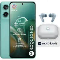 Motorola edge 60 neo + Moto Buds PG38C05749 16,1 cm (6.36") Double SIM Android 15 5G USB Type-C 8 Go 256 Go 5200 mAh Vert