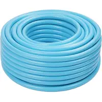 Relaxdays Tuyau d'arrosage , 20 m, tuyau d'arrosage universel 1/2", résistant aux UV et aux intempéries, tuyau d'arrosage en tissu, PP, bleu clair