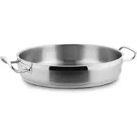 Lacor Eco Chef Casserole basse 2 poignées D40cm H8cm 10lt, Poêle + casserole, Argent, Gris