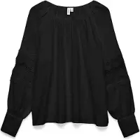 Vero Moda Indira Long Sleeve Blouse Noir XS Femme