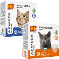 Biofood Répulsif et Peeling cutané pour chats saveur saumon 100 comprimés d'ail