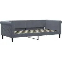 vidaXL Lit de jour gris foncé 90x190 cm velours