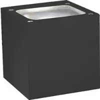 Zafferano Sole Applique Led Ip54 Pour Extérieur Et Intérieur En Aluminium Moulé Sous Pression Gris Foncé 2X10W 3000K Design Moderne Compact Et Polyvalent