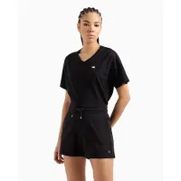 Emporio Armani pour femme. 7W000079_AF13135 Short Felpa noir (XXS), Casuel, Sport, Coton, Multisport