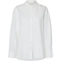 SELECTED WOMEN Cleo Oversize Linen Blend Long Sleeve Shirt Blanc 38 Femme