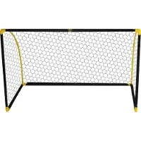 Umbro But de football - But de football pliable - 180 x 91 x 120 CM - pour enfants - Noir/Jaune