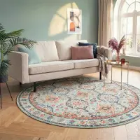 FRAAI Tapis rond vintage | Imagine Oriental Vert | Ø 200cm | Vert | Rond | Tapis