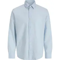 Jack & Jones Breeze Linen Blend Long Sleeve Shirt Bleu 2XL Homme