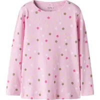 Name it T-Shirt 'NMFDottia' jaune pastel / vert / rose / rose / blanc