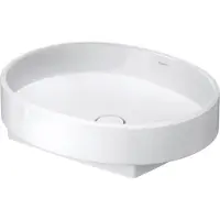 Duravit Balcoon vasque à poser, polie, sans trou pour robinet, 550x450mm, Ovale, 241055AA79, 241055AA79 (450 mm, 550 mm)