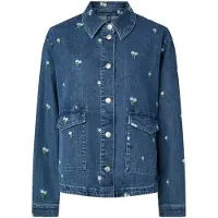 Pieces Chemisier 'PCFlora' bleu denim / jaune / olive / blanc
