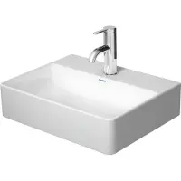 Duravit Lave-mains DURASQUARE sans lavabo m HLB 450x350mm sans trou pour robinet blanc (350 mm, 450 mm)