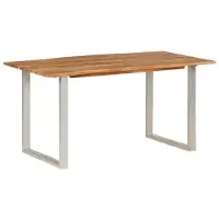 Syfax Table de salle à manger 154x80x76 cm Bois d'acacia solide