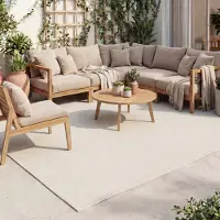 FRAAI Volero - Tapis d'extérieur - Malta Melange Crème - 140x200 cm