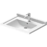 Duravit Plan de toilette STARCK 3 VITAL avec lavabo HLB 700x545mm 1 robinetterie blanc (545 mm, 700 mm)