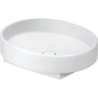 Duravit Balcoon vasque à poser, polie, sans trou pour robinet, 550x450mm, Ovale, 241055AC79, 241055AC79 (450 mm, 550 mm)