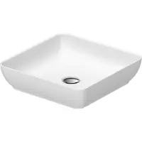 Duravit Sivida lavabo à poser, rectangulaire, 400x400mm, sans trou pour robinet, sans trop-plein (400 mm, 400 mm)