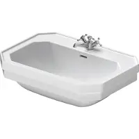 Duravit Plan de toilette 1930 avec lavabo HLB 1 robinetterie 700x500mm blanc (500 mm, 700 mm)