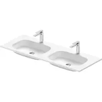 Duravit Sivida lavabo double pour meuble, 2 trous pour robinet, sans trop-plein, 1290x485mm, blanc s (485 mm, 1290 mm)