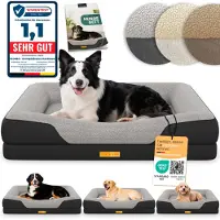 Aktiv shop GmbH Lit orthopédique pour chien ELONEO, taille M - Noir