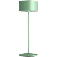 Calex Lampe de table Serino, rechargeable, à intensité variable, avec contrôle tactile, résistante aux éclaboussures, couleur verte