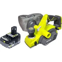 Ryobi Rabot sans fil R18PL-0 18 V 82 mm + 1 batterie 5,0 Ah - sans chargeur