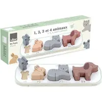 Vilac J'apprends a compter les animaux - - Beige - Bois - Dès 18 mois