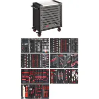 Vigor Chariot d'atelier Series XL Plan de travail en acier inoxydable avec assortiment V4481-X/499