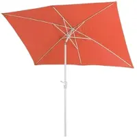 Mendler Parasol N23, Parasol De Jardin, 2x3m Rectangulaire Inclinable, Polyester/Aluminium 4,5kg Terracotta