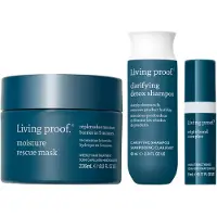 Living Proof Full Shampoo & Conditioner + Moisture Rescue Mask for Lightweight Hair Hydration & Volume