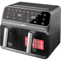 Jocca 8435253576606, Friteuse à air chaud, 8 l, Double, Noir, Tactile, Pose libre