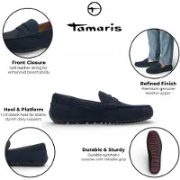 Tamaris Mocassin Cuir - Marine