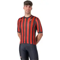 Castelli Competizione 3 Ac Milan Short Sleeve Jersey Orange XL Homme