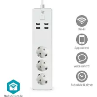 Nedis Multiprise 3 Prises Et 4 Ports Usb