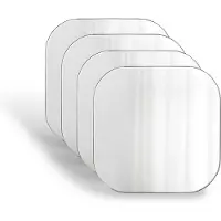 FLOKOO Set de miroirs Plak – 4 pièces autocollantes – 20 x 20 cm – Miroirs muraux haut de gamme – Décoration polyvalente pour toutes les pièces