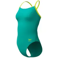 Speedo Fl Solid Flyback 2.0 Swimsuit Vert UK 34 Femme
