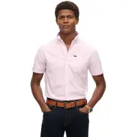 Superdry Premium Uni Oxford Short Sleeve Shirt Rose L Homme
