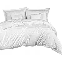 Darymex Bamboo literie 140x200 blanc rayé coton sateen unicolore taie d'oreiller 70x80 Bamboo 23