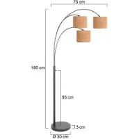 Steinhauer Lampe de pied à 3 lumières Sparkled Light avec des bouchons en liège