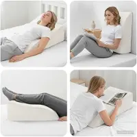 vidaXL Coussin Pour Jambes Blanc 68 X 40 X 18 Cm