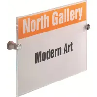 Durable Plaquette de porte Crystal Sign, verre acrylique, format A4