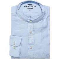 Fynch&Hatton Premium Linen Long Sleeve Shirt Bleu 2XL Homme