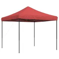 Syfax Tente de réception pliable escamotable bordeaux 292x292x315 cm